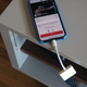 Using a Lightning-to-HDMI dongle is the easiest way to stream FightCamp workouts to a TV.